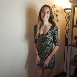 Forever 21 Lace/floral Design Mini Dress Size Small